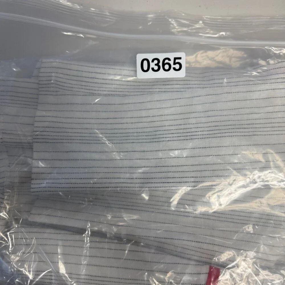 Zino Jordan White Pinstripe Linen Vest Red Tie Detail Size 48 EU Chic Top - Picture 9 of 10